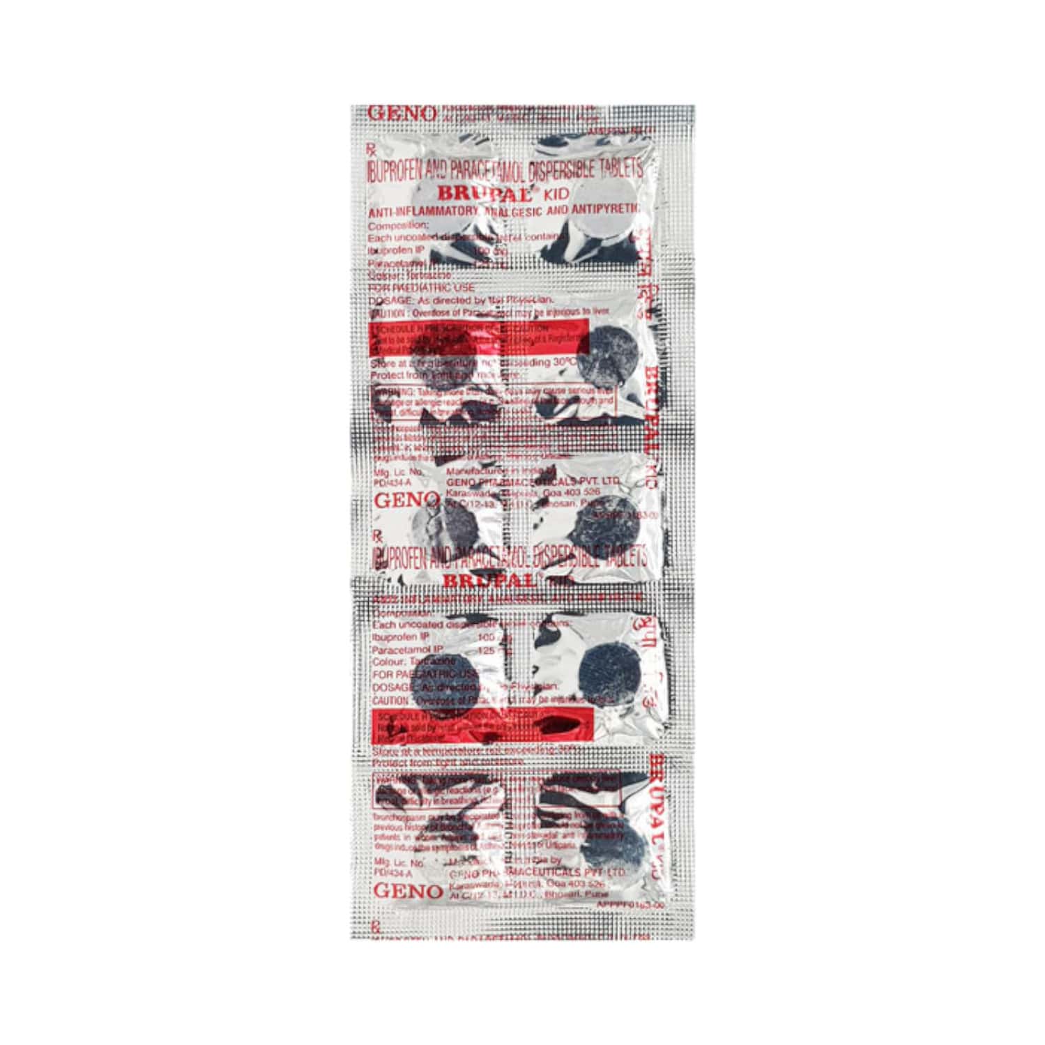 Brupal Raviahir Brupal Kid Strip Of 10 Tablets: Uses, Side Effects, Price & Dosage ...