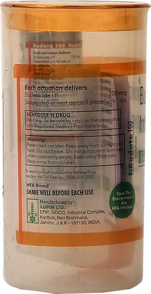 Budate 100mcg Bottle Of 12.2gm 200md Transhaler