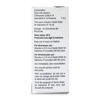 C Tri 1gm Dry Vial Of 1 Powder For Injection