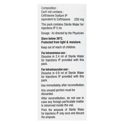 C Tri 250mg Dry Vial Of 1 Powder For Injection