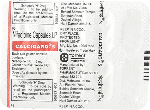 Calcigard 5mg Strip Of 10 Capsules
