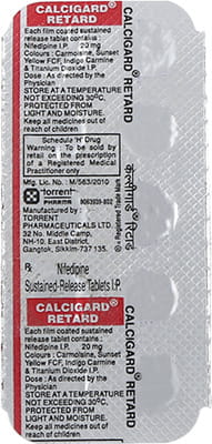 Calcigard Retard 20mg Strip Of 10 Tablets