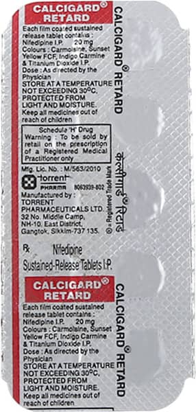Calcigard Retard 20mg Strip Of 10 Tablets