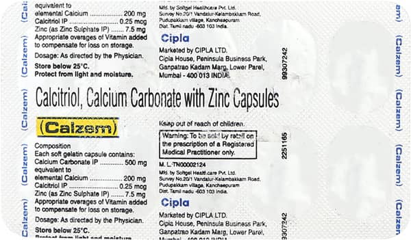 Calzem Strip Of 10 Softgel Capsules