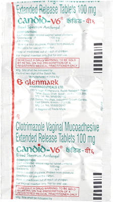 Candid V6 100mg Strip Of 6 Vaginal Tablets