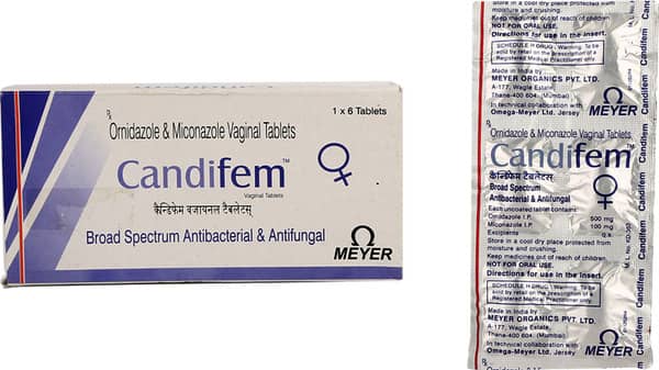 Candifem Strip Of 6 Vaginal Tablets