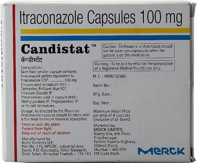 कैंडिस्टैट 100एमजी कैप्सूल