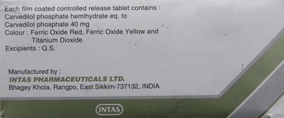 Carca Cr 40mg Strip Of 10 Tablets