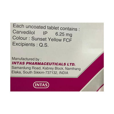 Carca 6.25mg Strip Of 10 Tablets