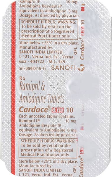 Cardace Am 5/10mg Strip Of 10 Tablets