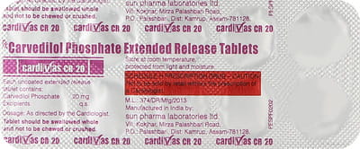 Cardivas Cr 20mg Strip Of 10 Tablets