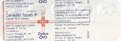 Carvil 12.5mg Strip Of 10 Tablets