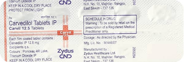 Carvil 12.5mg Strip Of 10 Tablets