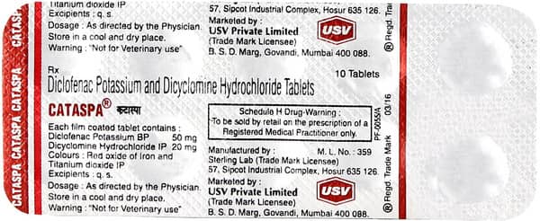 Cataspa Strip Of 10 Tablets