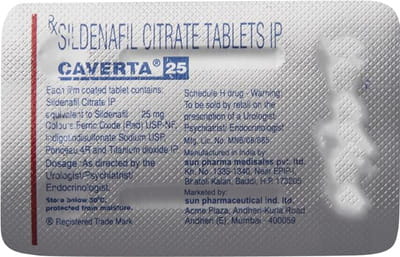 Caverta 25mg Strip Of 4 Tablets