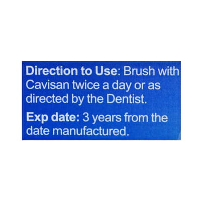 Cavisan Tube Of 50gm Dental Cream