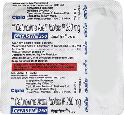 Cefasyn 250mg Strip Of 4 Tablets