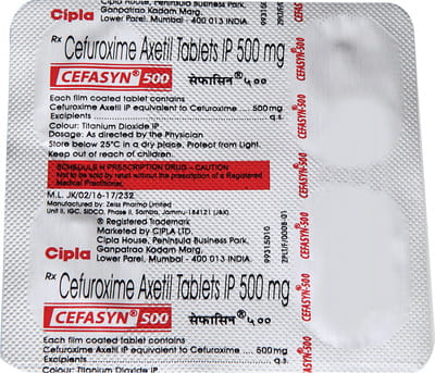 Cefasyn 500mg Strip Of 4 Tablets