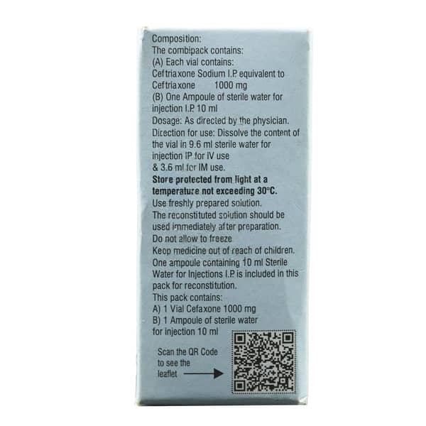 Cefaxone 1gm Dry Vial Of 1 Powder For Injection