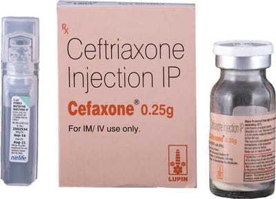 Cefaxone 0.25gm Dry Vial Of 1 Powder For Injection