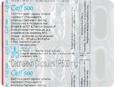 Ceff 500mg Strip Of 10 Capsules