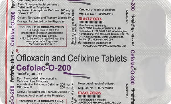 Cefolac O 200mg Strip Of 10 Tablets