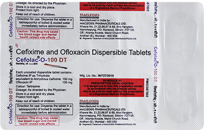 Cefolac O Dt 100mg Strip Of 10 Tablets