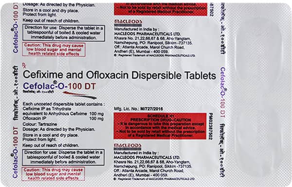 Cefolac O Dt 100mg Strip Of 10 Tablets