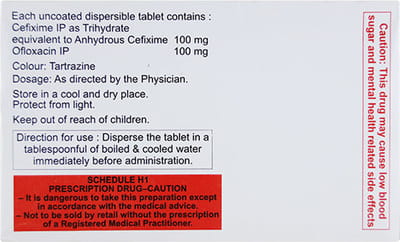 Cefolac O Dt 100mg Strip Of 10 Tablets