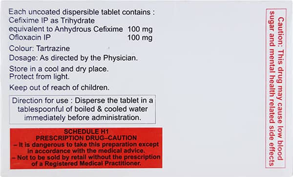 Cefolac O Dt 100mg Strip Of 10 Tablets