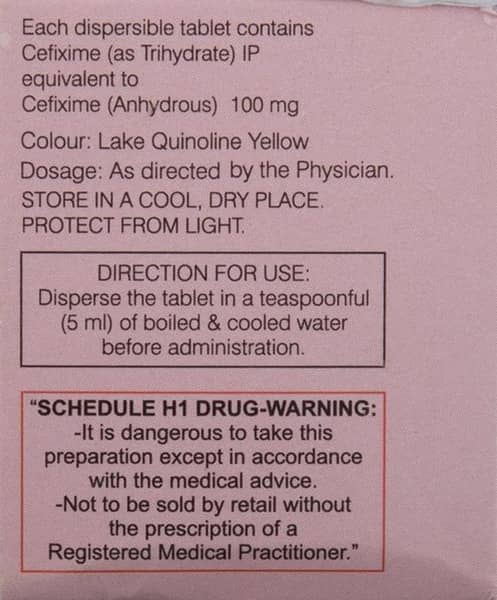 Cefolac DT-100 Tablet