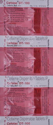 Cefolac Dt 100mg Strip Of 10 Tablets