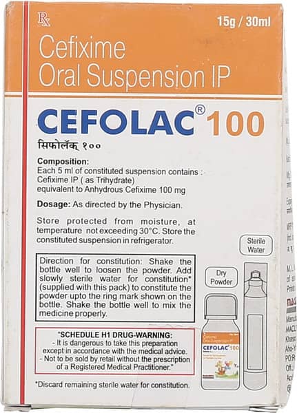 Cefolac 100 Suspension