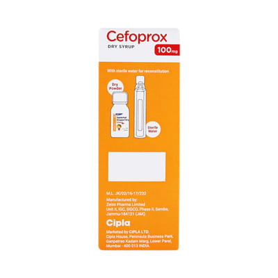 Cefoprox 100mg Tangy Orange Dry Syrup 30ml