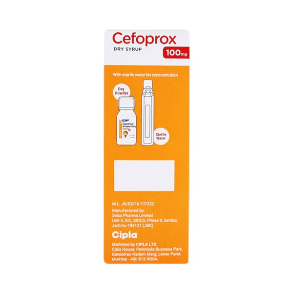 Cefoprox 100mg Tangy Orange Dry Syrup 30ml