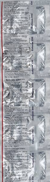 सैफोक्सीम 250एमजी की स्ट्रिप 10 टैबलेट्स