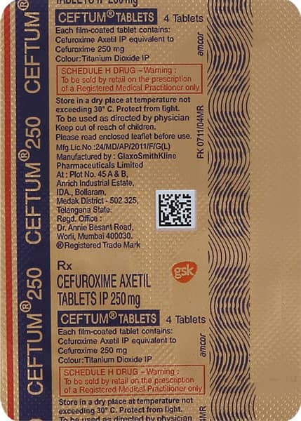 Ceftum 250mg Tablet