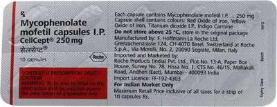 Cellcept 250mg Strip Of 10 Capsules