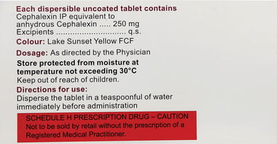 Cephadex Dt 250mg Strip Of 10 Tablets