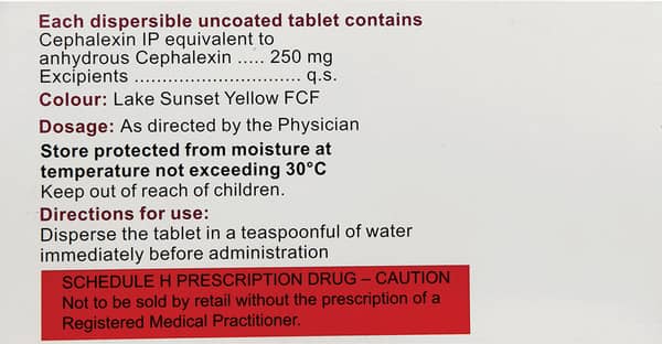 Cephadex Dt 250mg Strip Of 10 Tablets