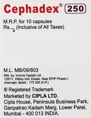 Cephadex 250mg Strip Of 10 Capsules