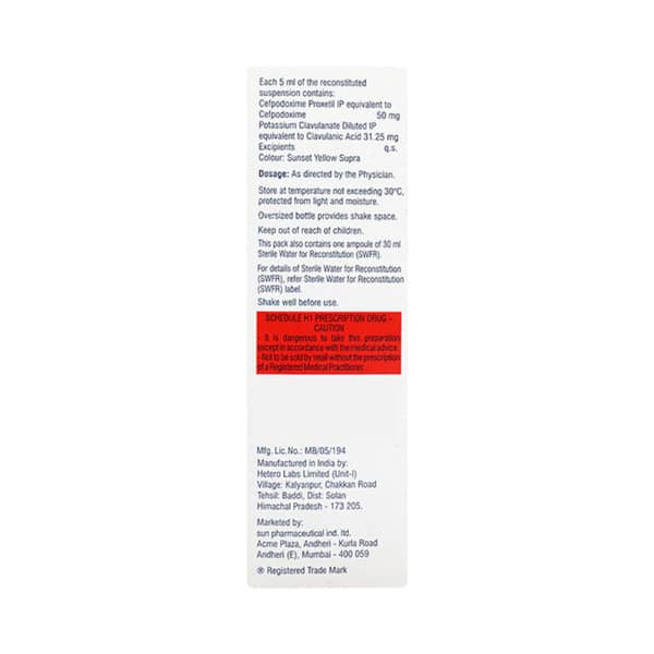 Cepodem Xp 50Mg Dry Syrup 30Ml