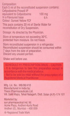 Cepodem 100mg Dry Suspension 30ml