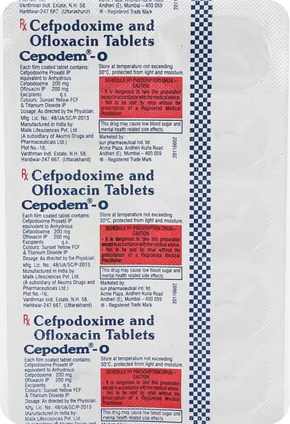 Cepodem O Strip Of 10 Tablets