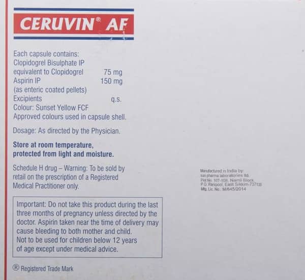 Ceruvin Af Strip Of 10 Capsules