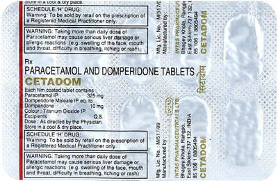 Cetadom Strip Of 10 Tablets