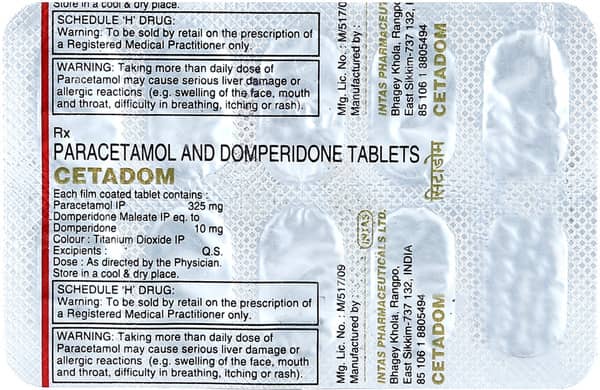 Cetadom Strip Of 10 Tablets