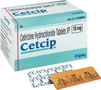 Cetcip 10mg Strip Of 10 Tablets