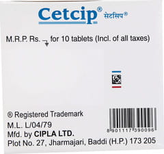 Cetcip Tablet: Uses, Side Effects, Price, Dosage & More Info - PharmEasy