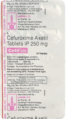 Cetil 250mg Strip Of 10 Tablets